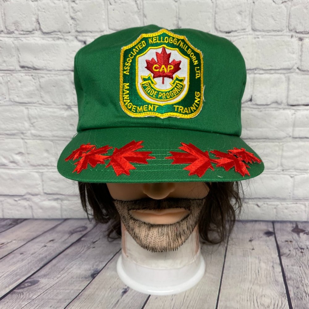 Vintage Hat Cap Snapback Green CAP Pride Program Associated Kellogg KILBORN Ltd.
